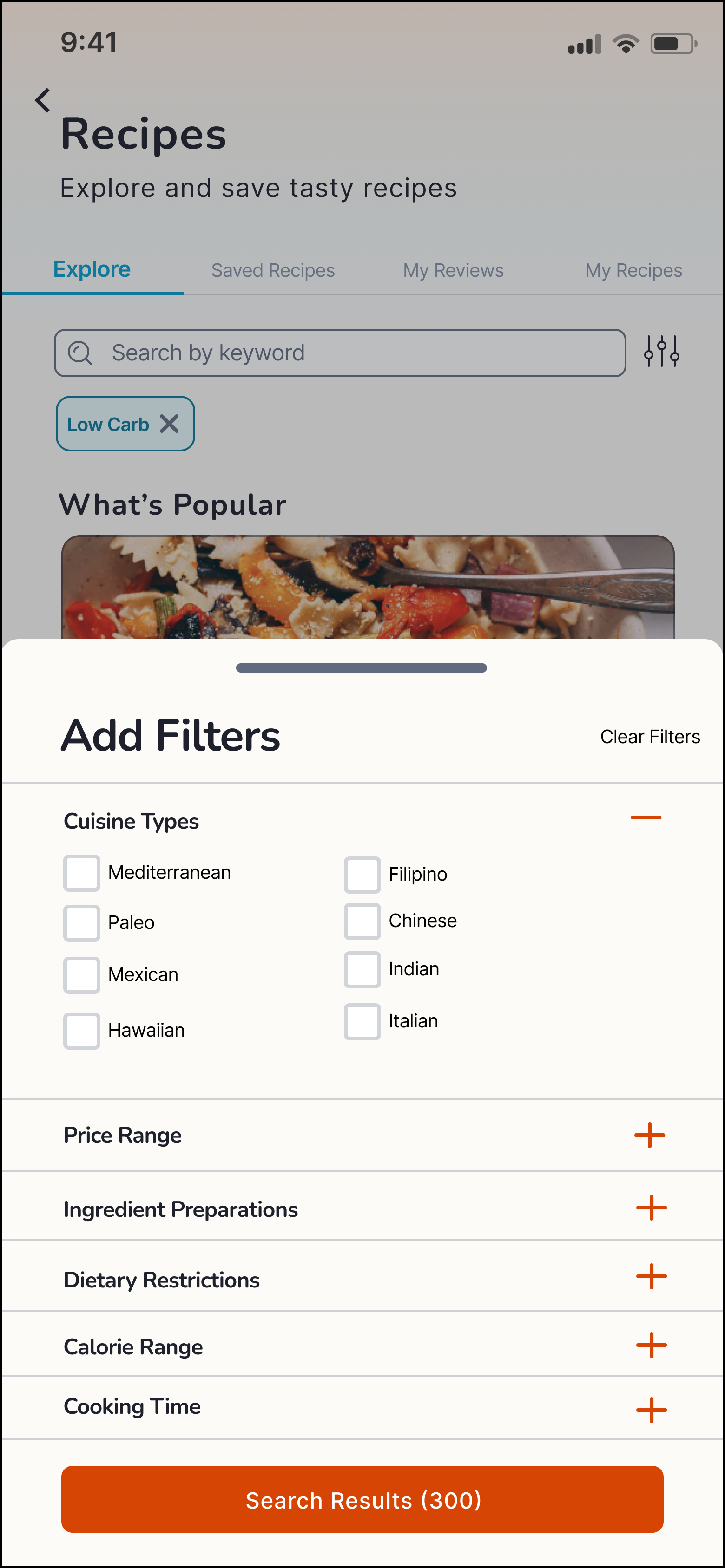 Recipe-Filter-Latest